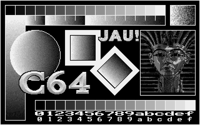16 echte Graustufen (auf dem Mega65)